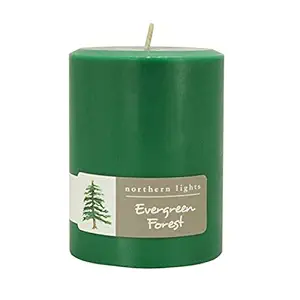 Northern Lights Candles Fragrance Palette 3x4 Pillar Evergreen Forest