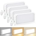SKYJDM 4 Pack RV Lights Interior 1200LM?3 Color 12V RV LED Lights Interior with Remote Control, 3000-6500K Dimmable RV Interior Lighting Ceiling Light for RVs/Camper/Trailer/Boat