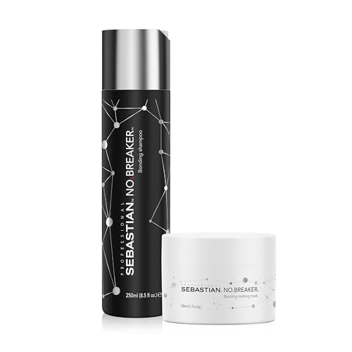 Sebastian Professional - Pack No.Breaker - Champú (250ml) + Mascarilla (150ml) - Repara y protege el cabello contra la rotura. Cabello fuerte y suave.