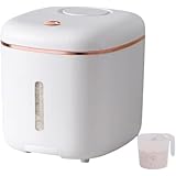 GEBYUI 真空保存容器 5kg/10kg 大容量 ワンタッチ真空ポンプ付き お米/ペットフード両用 密閉防虫・防潮・酸化防止 梅雨対策 袋のまま保存可能 持ち運び式 長期鮮度キープフードストッカー