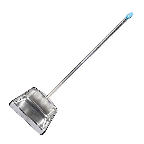 GOOHOCHY Commercial Dustpan Large Stainless Steel Dustpan for Home Office Restaurant Thicken Handle