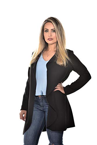 Maxi Blazer Feminino Adamas Tamanho:GG;Cor:Preto;Gênero:Mulher