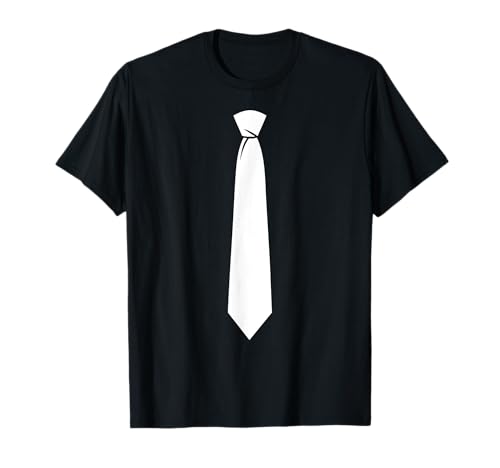 Costume Cravate Blanche pour Adulte, Homme, Femme, Enfant T-Shirt