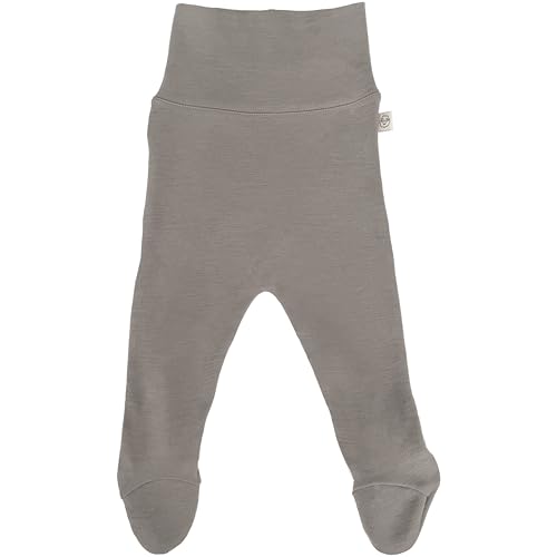 Image of Woolino Baby Footed Romper Pants, 100% Merino Wool Baby Pants, Newborn Pants with Footies for Infant Boy & Girl