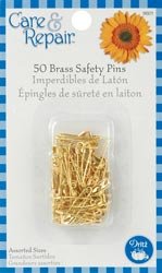 Bulk Buy: Dritz Sicherheitsnadeln verschiedene Größen 50/Pkg 9601d (6er Pack)