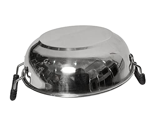 Image of Stainless Steel Kadhai for Daily Use (Induction Bottom) (Stainless Steel, 9 Inch)