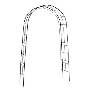 Wgwioo Stereoscopic Metal Garden Arch Arbor, Arbour Archway, for Climbing Plants Roses Vines, Outdoor Garden Lawn Backyard Patio