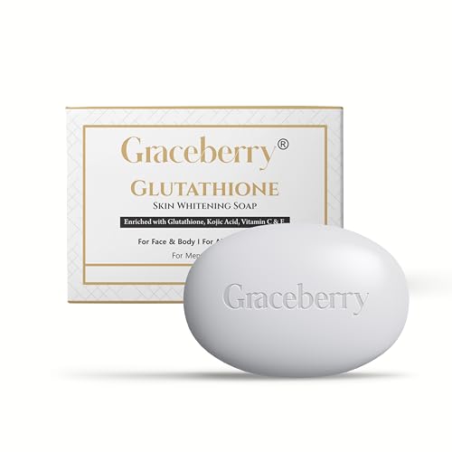 Image of Graceberry Brightening Glutathione and Kojic Acid Soap | Glutathione Bath Soap for Men & Women | Fades Dark Spots & Hyperpigmentation (Pack -1)