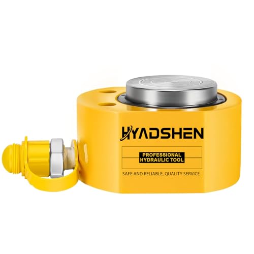 HYADSHEN 10Ton Hydraulic Cylinder Jack,Low Profile Hydraulic Ram Jack,Hydraulic Porta Power Ram Lifting Jack,Industrial Mini Hydraulic Cylinder