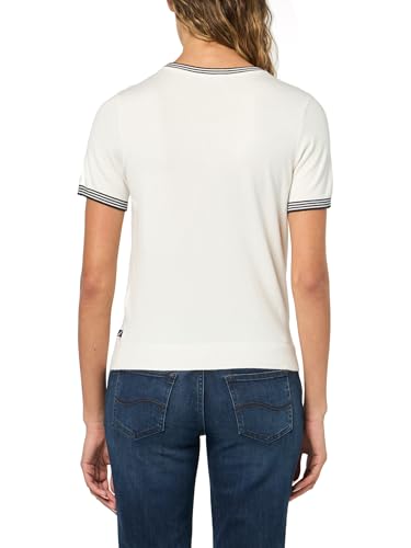 Image of Nautica Women's Crew Neck Solid Short Sleeve Sweater