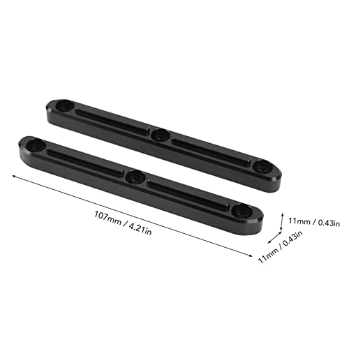ZAWELIYO 2Pcs RC Car Roof Rack, Roof Luggage Stopper Aluminum Alloy RC Body Roof Rails - Image 4