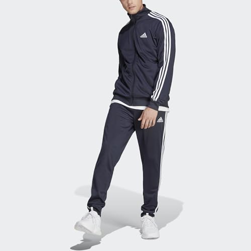 adidas Men's Size Basic 3-Stripes Tricot Track Suit, Legend Ink/White, X-Large Tall+3"4