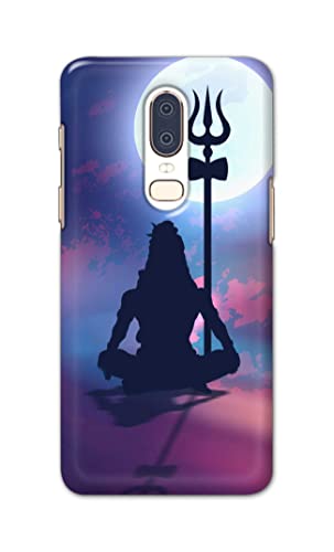 Image of Printed Hard Back Cover Case for OnePlus 6 Back Cover (Lord Shiva) -702