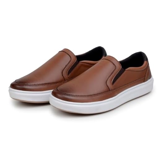 Sapatenis Tênis Masculino Slip On Mocassim Sapato Confortável Couro Eco Parra Boots (Havana, BR, Adulto, Numérico, 40)