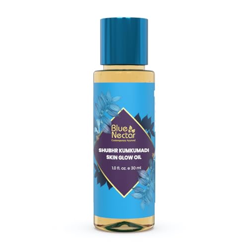 Image of Blue Nectar Kumkumadi Body Oil for Glowing Skin | Moisturizing Body Oil for Dry Skin with Relaxing Aroma | Natural Body Oil for Women & Men (12Herbs, 30ml)