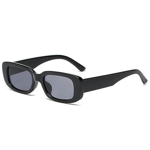 Rectangle Sunglasses for Women Men Trendy Vintage Narrow Square Sun Glasses UV Protection