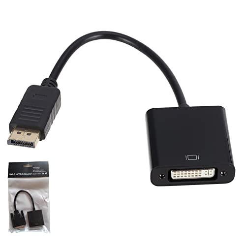 Adaptador DisplayPort a DVI macho a hembra, Aishtec Cable DP a DVI adaptador 1080P chapado en oro, Compatible con Dell, HP, Lenovo, Proyector, TV, Display Cover