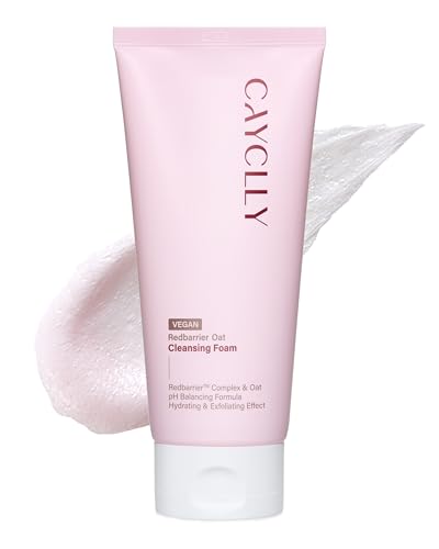 CAYCLLY Redbarrier Oat Cleansing Foam | Gentle Hydrating Face Wash with LHA, PHA & Hyaluronic Acid...