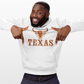 Printbox Originals Texas Longhorn Hoodie, Austin Football Hooded Sweater for Men Women Unisex