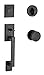Baldwin SCLAJXCONCRR190 Baldwin SC.LAJxCON.CRR La Jolla Standard C Keyway Single Cylinder Keyed Entry Handleset with Modern Knob and Modern Round Interior Trim from The Reserve Collection