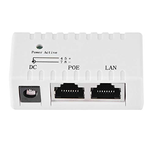 Sren POE Splitter Power Over POE Splitter Ethernet Injector Adapter POE Adapter LAN port for Standard POE(white)