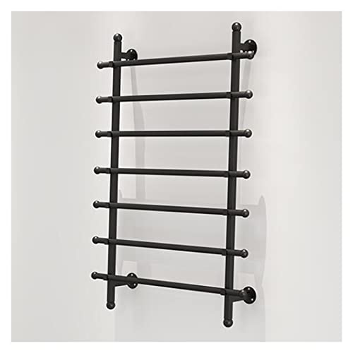 UWYTGF Wall-Mounted Storage Stand Rack for Flower Packaging Ribbon,White Black Metal Gift Wrapping Paper Display Holder for Scarf/Shawl/Tie,Black,120X120Cm/47.2X47.2In