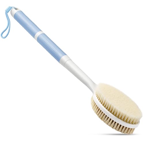 Brosse à dos douche Backski exfoliant corps design ergonomique bleu