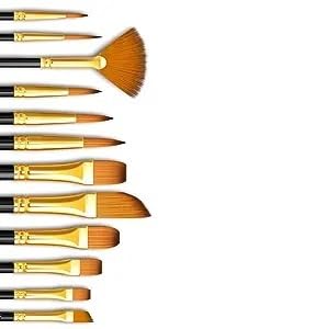 ECLET Art Brush Set for Artists, Painting Brushes Set of 12 Professional Round Pointed Tip Nylon Hair Artist Acrylic Paint Brush for Acrylic/Water Colour/Oil Painting Item 59