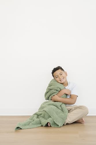 Image of Saranoni Bamboni Baby Blanket | Luxury Plush Super Soft Blanket | Breathable Comfy Blankets for Kids and Teens | Olive - 40 inch x 60 inch