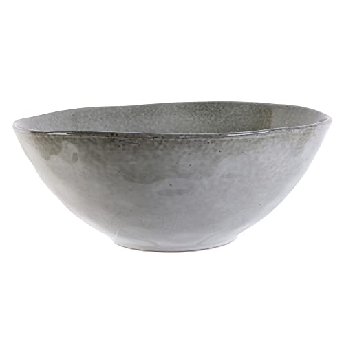 Home deco Factory - Ka3760 - Saladier 3 L D28 cm H11 cm Au Gres Du Temps Gris Art de La Table Service Saladier Coupelle Verre Gres Porceaine Ceramique