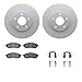 Dynamic Friction Company Front Geospec Brake Rotors with 5000 Euro Ceramic Brake Pads includes Hardware 4612-67008