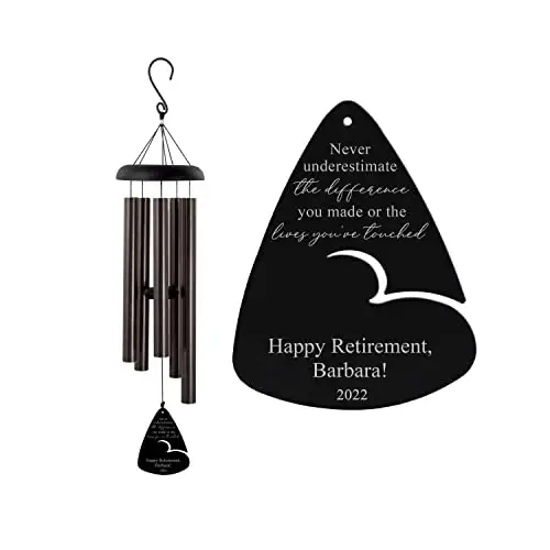 Personalized Retirement Wind Chime (Black)