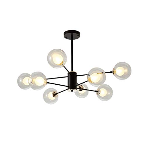 Restaurant Kronleuchter, Glas Hängen Deckenleuchte, moderne Leuchter-Beleuchtung, Deckenleuchten Anhänger, Beleuchtung for Flur Bar Küche und Esszimmer (Size : 8 heads) Cover