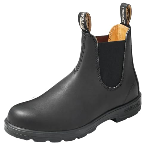 Blundstone Boots Women Men Chelsea Boot Leather, 558 Black, 7AU | Slip On Ankle Height, Water Resistant, XRD Cushioned Shock Absorption, Durable, Wider Relaxed Fit, Removable Comfort Footbed