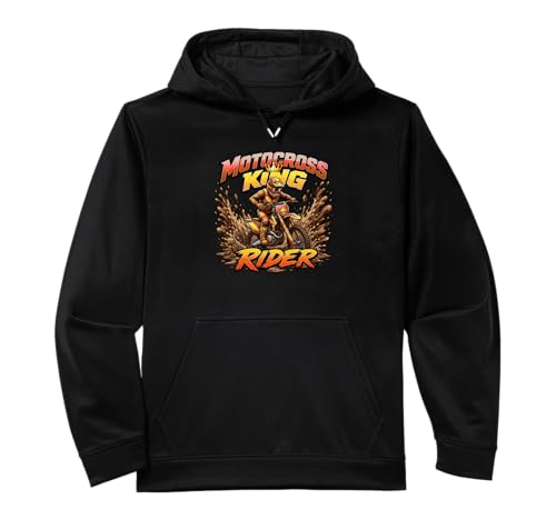 Motocross Crown Rider Dirt Track Adventure Performance Hoodie