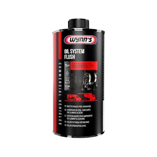 Wynns Commercial Vehicle Oil System Flush - Deep Engine Cleaner - Removes Sludge & Deposits - Turbo Safe - For All Engine Types - Synthetic & Mineral Oil Compatible - 1L