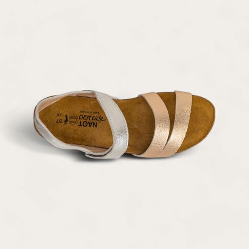 Image of NAOT Kayla Women's Sandals - Supportive 3-Strap Design with Backstrap, Cork & Latex Footbed - Arch Support - Travel-Friendly Comfortable Walking Sandals for All-Day Wear