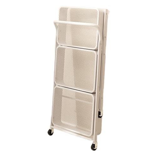 Carrello da viaggio pieghevole con manico in acciaio, scaffale mobile per la spesa, carrello leggero per un facile trasporto