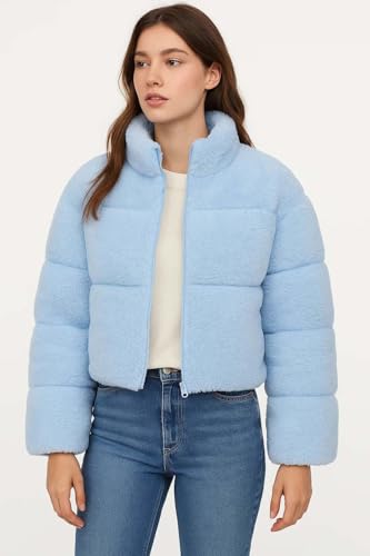 Image of KOTTY Women's Cozy Fit Full Sleeve Coral Fleece Zip Jacket - Winterwear with Pockets for Daily Warmth & Style