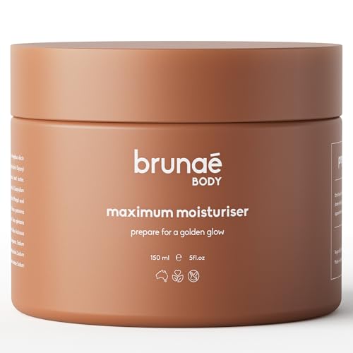 BRUNAE BODY Maximum Tanning Moisturizer [FOR DARKER & FASTER TAN] - Skin Firming Pre-Tan Preparation Lotion - Hydrating Body Lotion for Sun Bed with Jojoba Avocado & Tamanu Oil - Vegan & Aussie Made