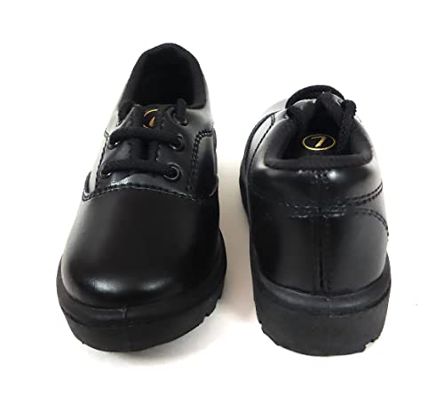 Image of Unisex Kids Black Formal School Uniform Shoes Deluxe lace