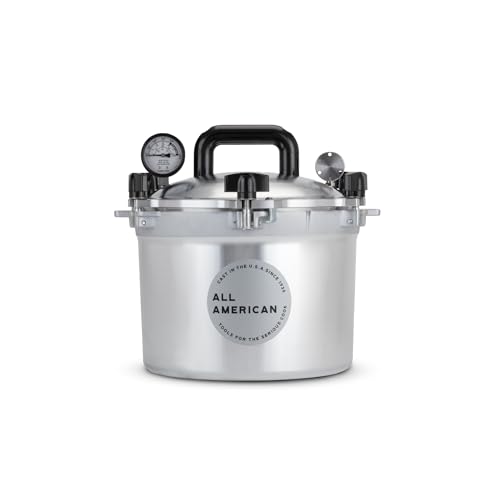 All American 1930: 10.5qt Pressure Cooker/Canner (The 910) - Exclusive Metal-to-Metal Sealing System - Easy to Open & Close - Suitable for Gas, Electric, or Flat Top Stoves - Made in the USA