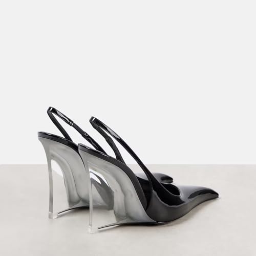 Women's Wedges Slingback High Heels Slip On Pointed Toe Back Strap Fashion Wedding Party Pumps 4 Inches2