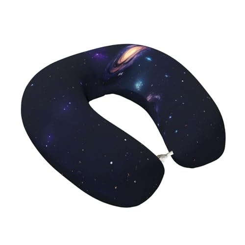 Almohada cervical de poliéster negra para viaje miniatura 2
