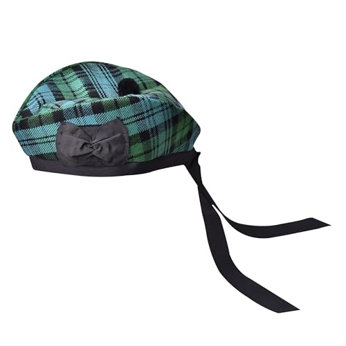 Image of Glengarry Cap-Traditional Scottish Hat, Acrylic Wool Tartan Glengarry hat, Kilts /Bagpipes Accessories
