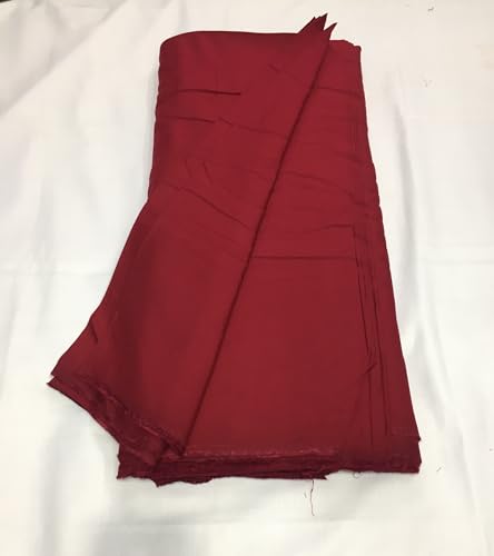 Image of BKRKJ Women's Rayon Cotton Unstitched Fabric by Meter for Sewing Suit Salwar Chudidar Patiyala Kurti Shirt Kameez Blouse Kurta Pyjama (Maroon, 1 Meter)