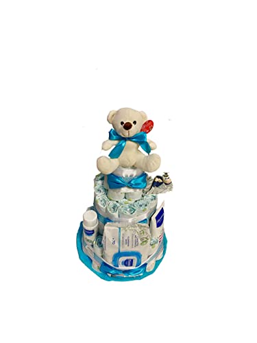 Tarta de pañales DODOT Mustela azul Momentosgourmet
