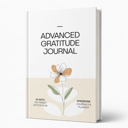 Image of Advanced Gratitude Journal (Light Beige) | NLP-Guided Daily Planner for Gratitude & Focus | 66-Day Habit Builder | Undated A5 Journal with Guided Meditation & Videos