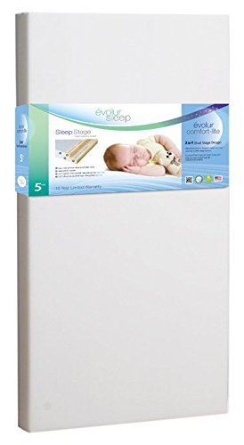 Evolur Sleep Dual Stage Comfort-Lite - Colchón de espuma de 5 pulgadas, certificado Greenguard Gold, estrella plateada