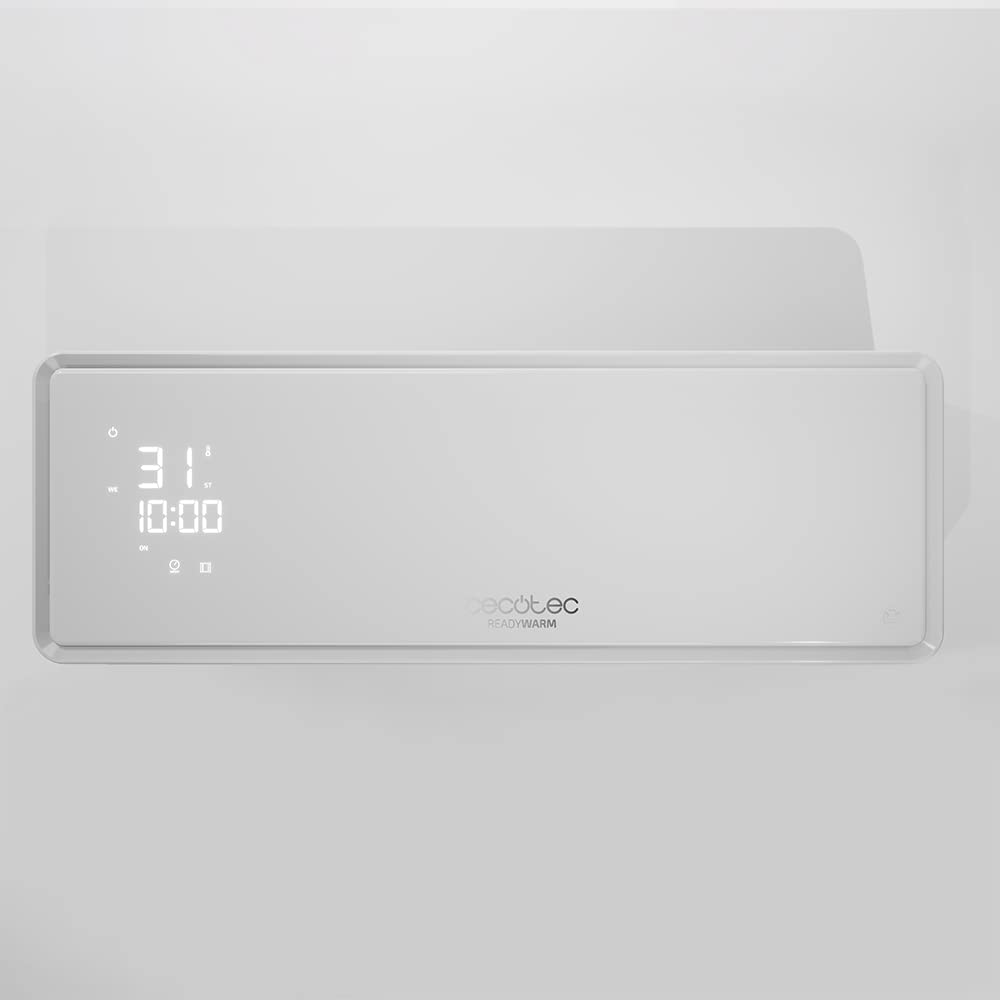 Cecotec Stufa in ceramica da parete Ready Warm 5300 Power Box Ceramic. Display LED. 2000 W. Telecomando a distanza. 3 modalità. Timer 24 h. Oscillazione. IP22.